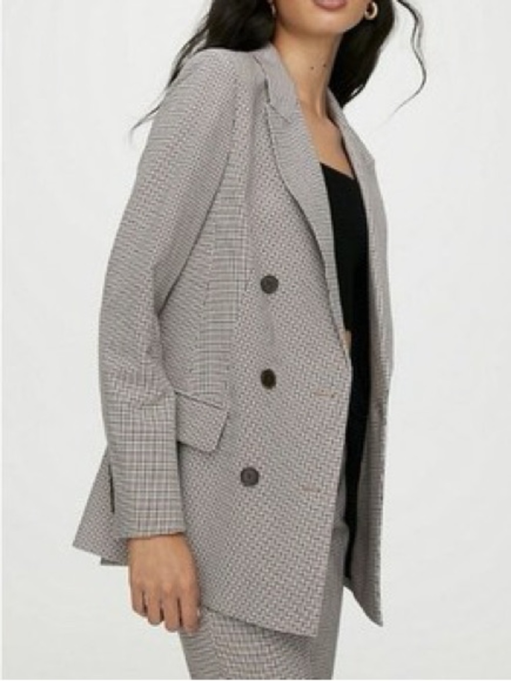 Babaton houndstooth suit - Double-Breasted Blazer with pants